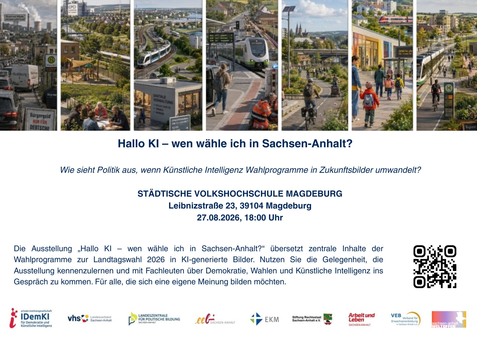 Öffnet die Seite 'Ausstellungseröffnung: Hallo KI – wen wähle ich in Sachsen-Anhalt?'
