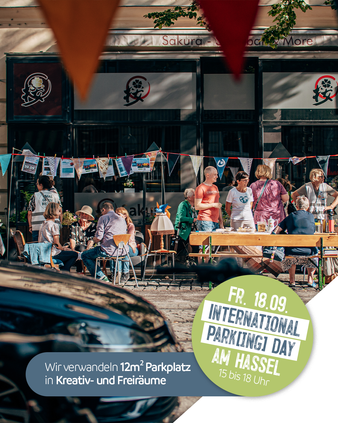 Öffnet die Seite 'Wirs sind dabei: Parking Day am Hassel am 18.09. von 15 bis 18 Uhr'